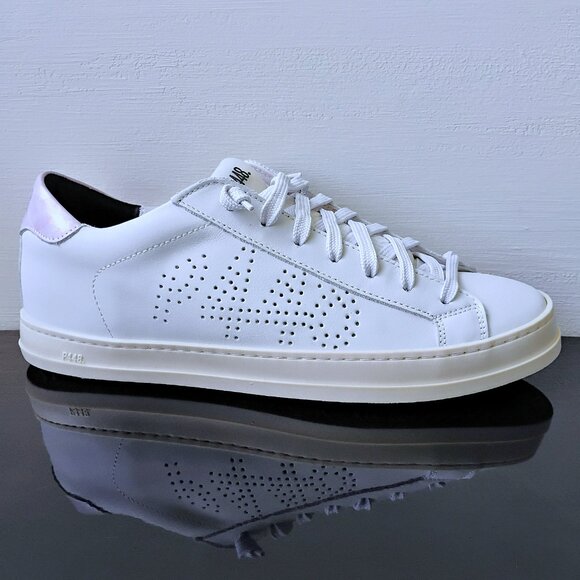 P448 Women's John Low Top Elastic Sneaker in Fantastic White Dream-Made in Italy - Picture 1 of 16